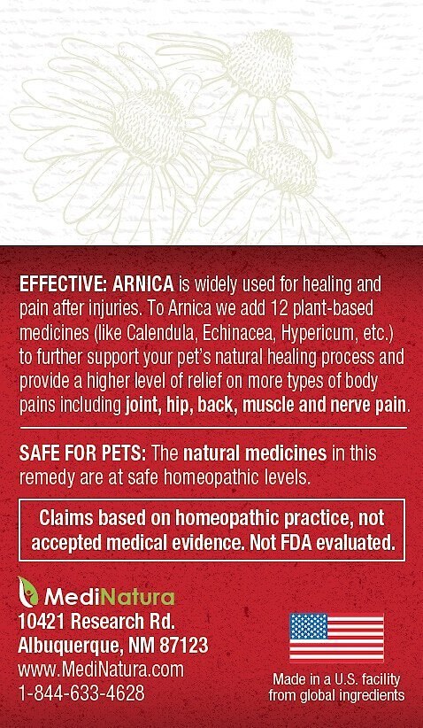 MediNatura T-Relief Arnica +12 Homeopathic Medicine for Pain for Cats