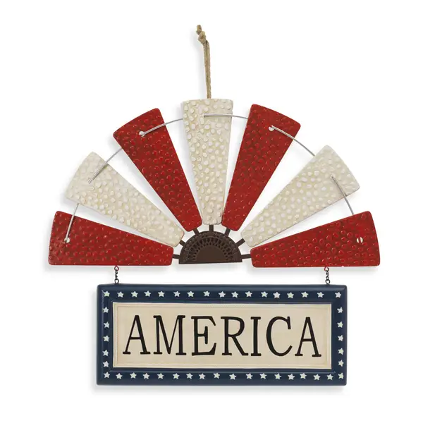 Gerson Metal Americana Windmill Wall Sign