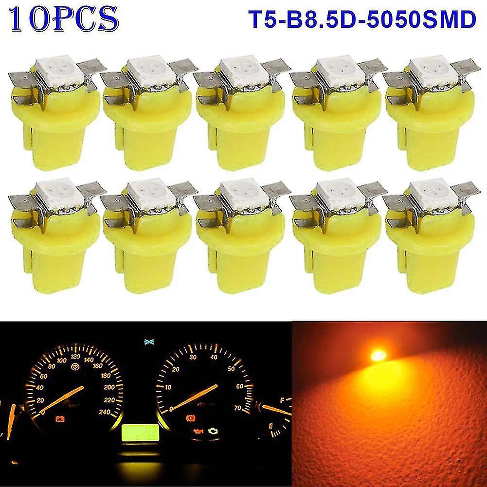 10pcs T5-b8.5d-5050smd Led Smd Lamp Car Gauge Speed Dash Bulb Dashboard Instrument Light 12v