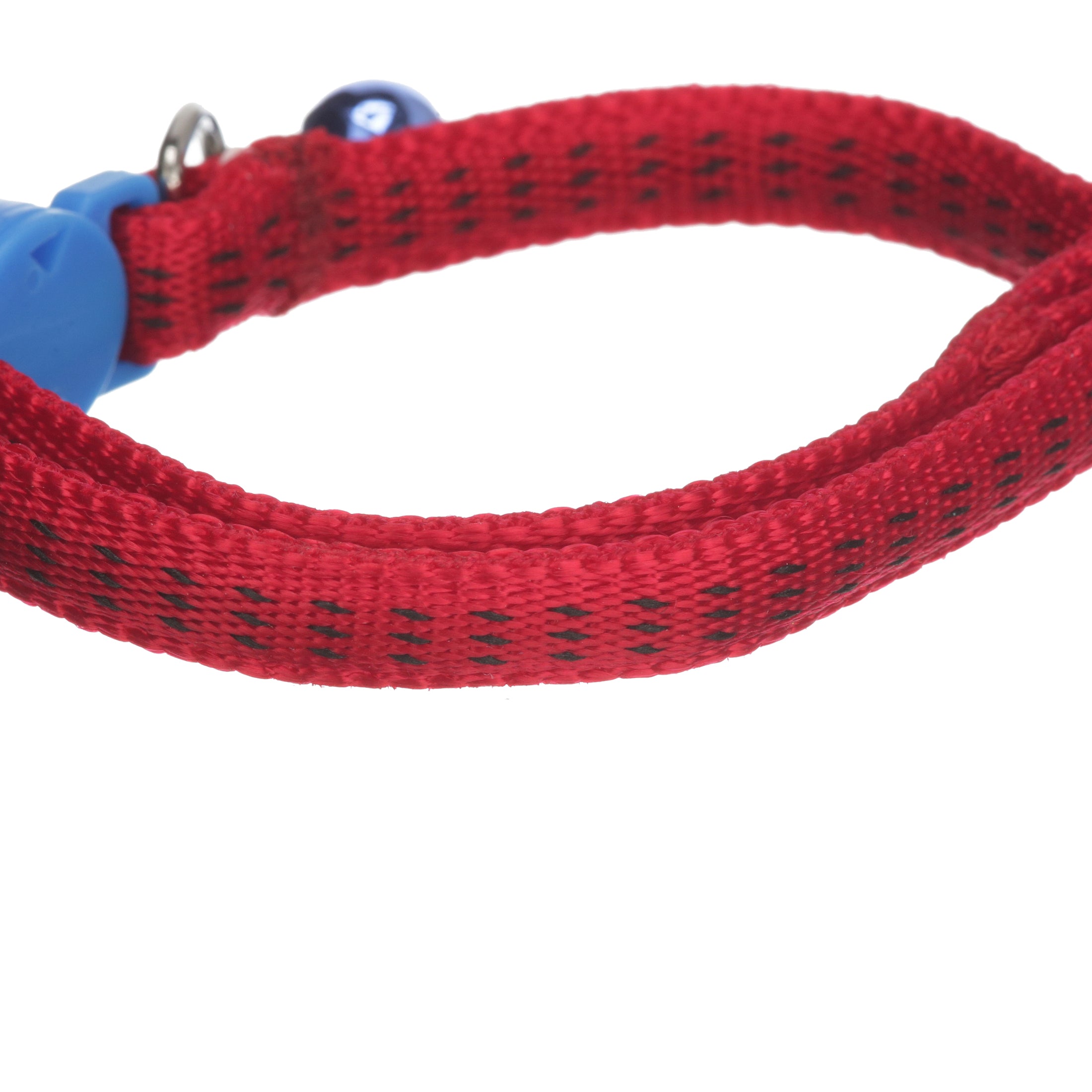 Blue Frog Puffy Cat Collar， Red