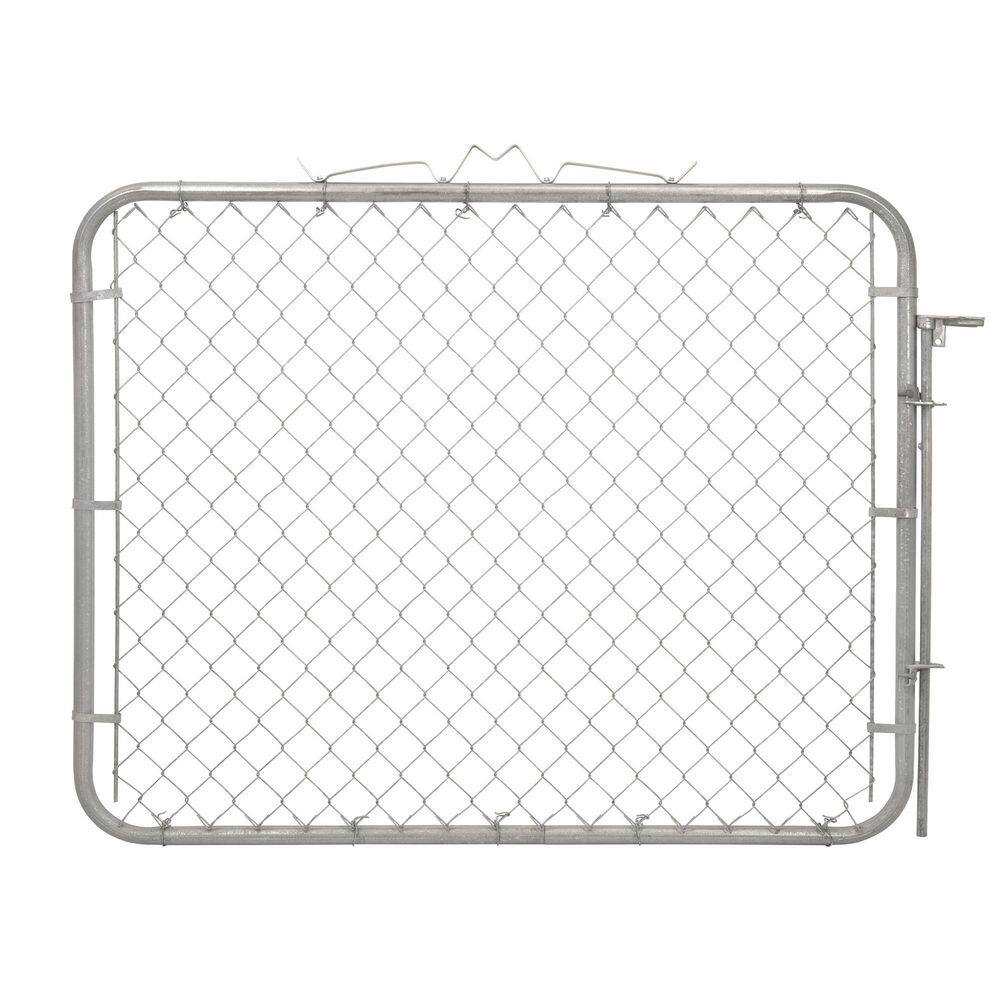 Everbilt 10 ft. W x 4 ft. H Galvanized Steel Drive Fence Gate (2-Pack) 328402EB