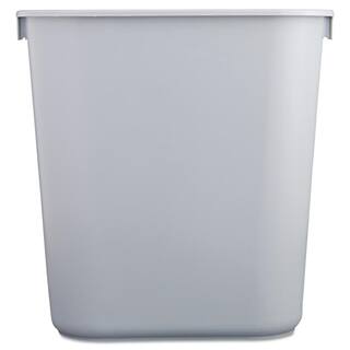 Rubbermaid Commercial Products 3.5 Gal. Gray Plastic Rectangular Deskside Trash Can RCP2955GRA