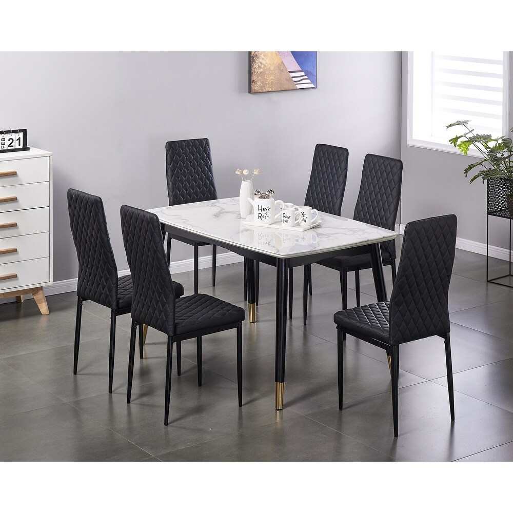 PU Leather Dining Chairs(Set of 6)   N/A