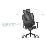 WorkPro Momentum Ergonomic Mesh Active High-Back Chair， Black， BIFMA Certified