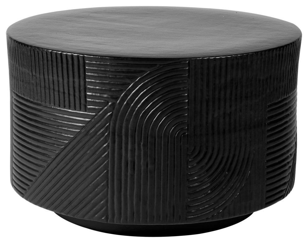 Serenity Textured Ceramic Round Accent Table   Transitional   Side Tables And End Tables   by Seasonal Living Trading LTD  Houzz