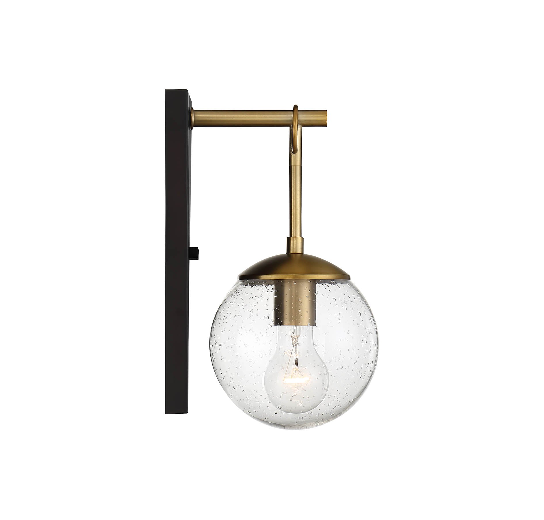 Trade Winds Lighting TW70034-BN Outdoor Wall Light in Oil Rubbed Bronze With Brass Accents