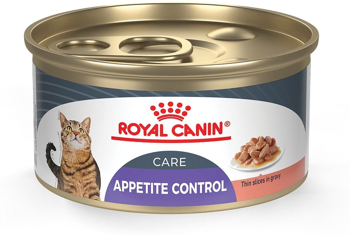 Royal Canin Feline Care Nutrition Appetite Control Care Thin Slices in Gravy Canned Cat Food， 3-oz， case of 24