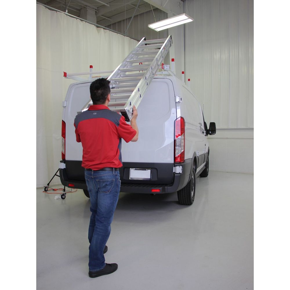 Model 23001-3-01 GlideSafe? Rear Load Assist System， Full Size that works with Model 20501-3-01 and 21501-3-01 all-purpose steel van roof racks