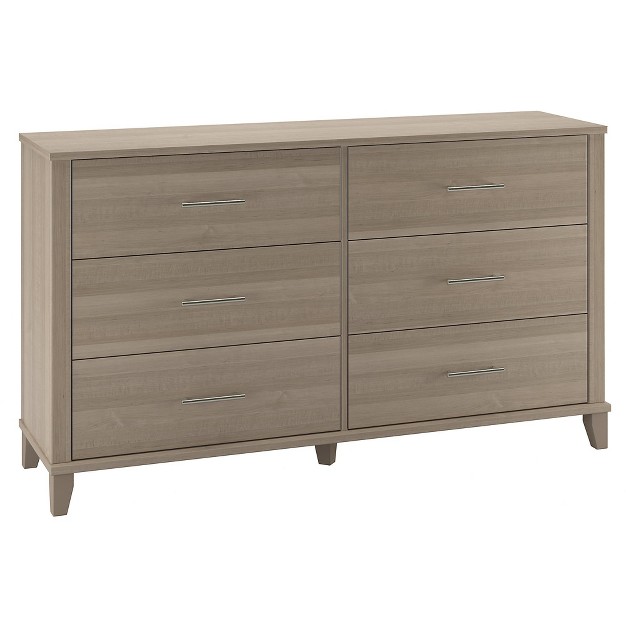 Somerset 6 Drawer Dresser In Gray Bush Furniture