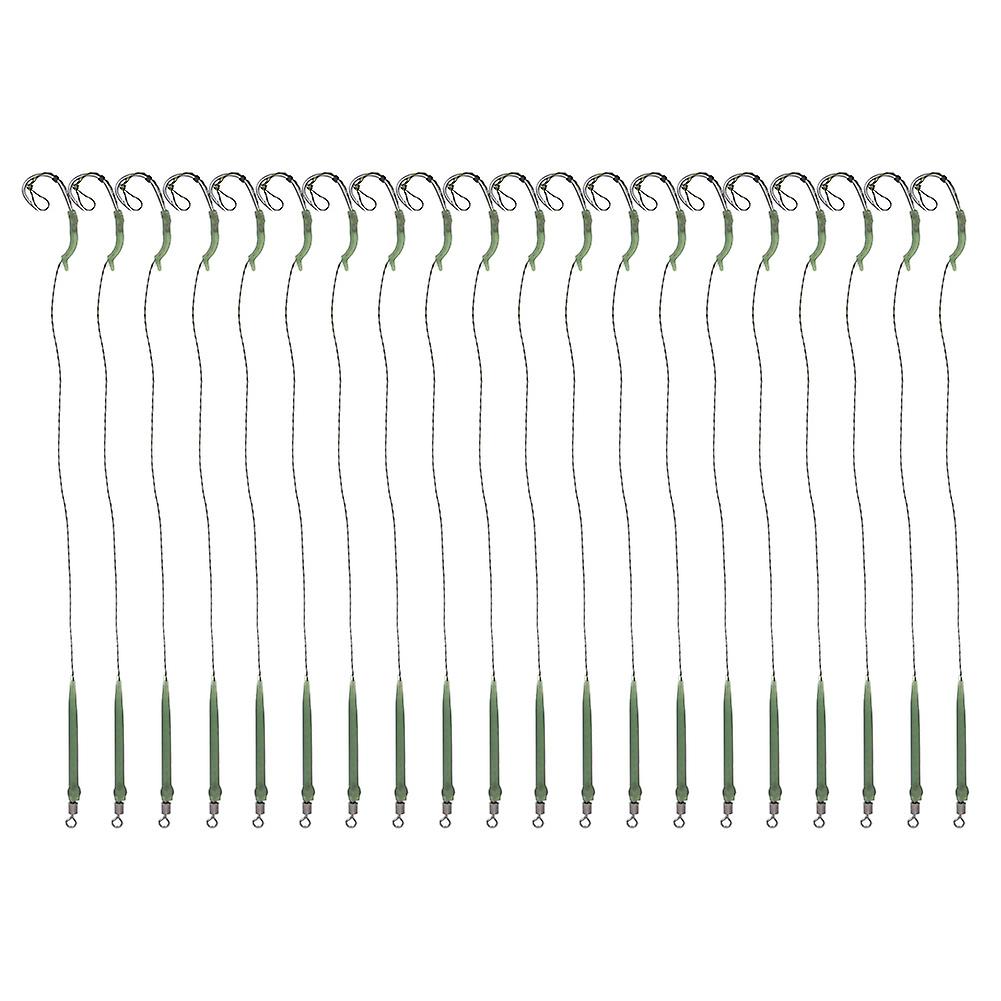 20pcs Barbed Hooks Portable 20cm/7.9in Stainless Steel Fishhook Carp Fishing Tackle6