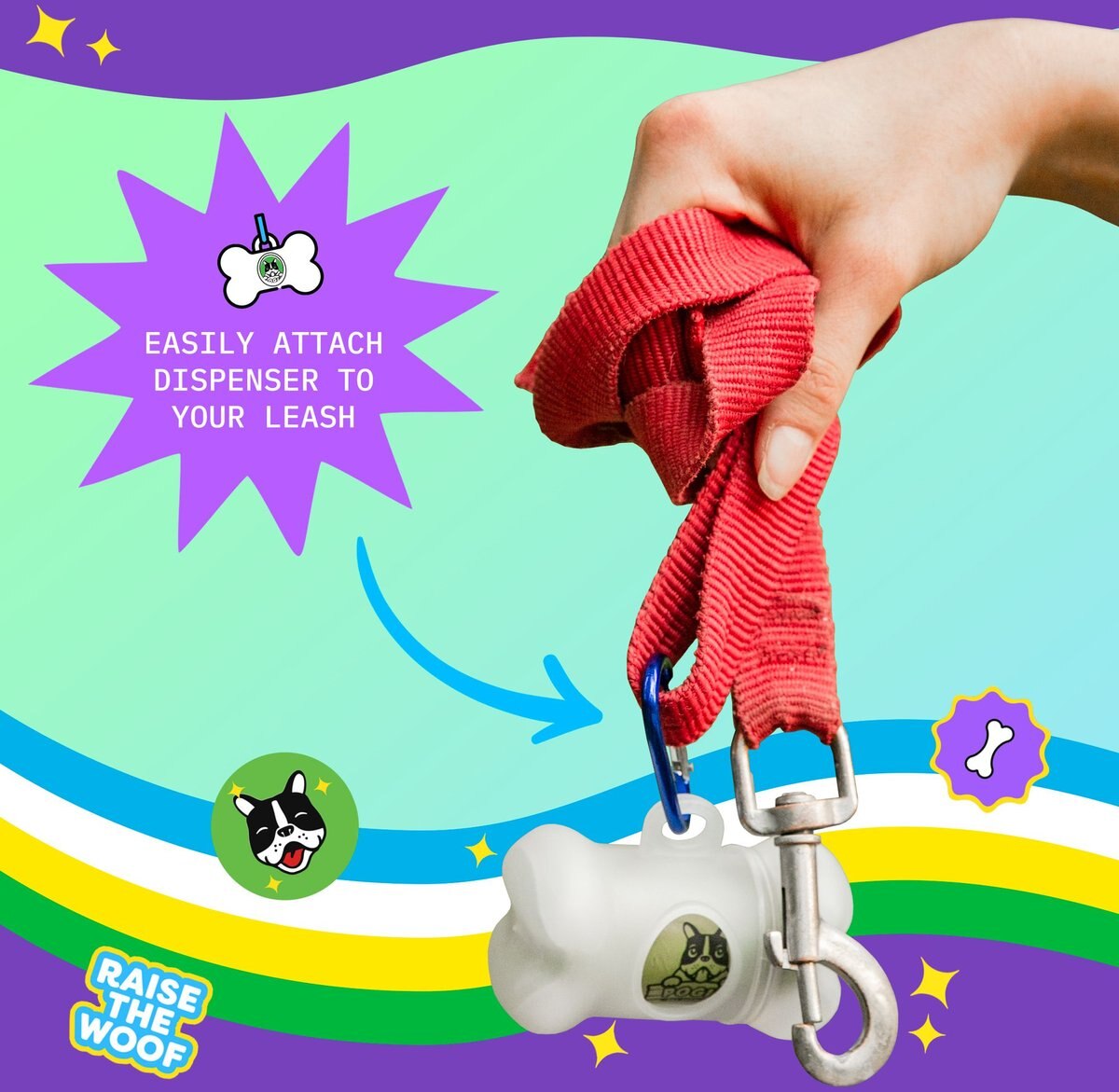 Pogi's Pet Supplies Poop Bag Dispenser + 15 Scented Waste Bags