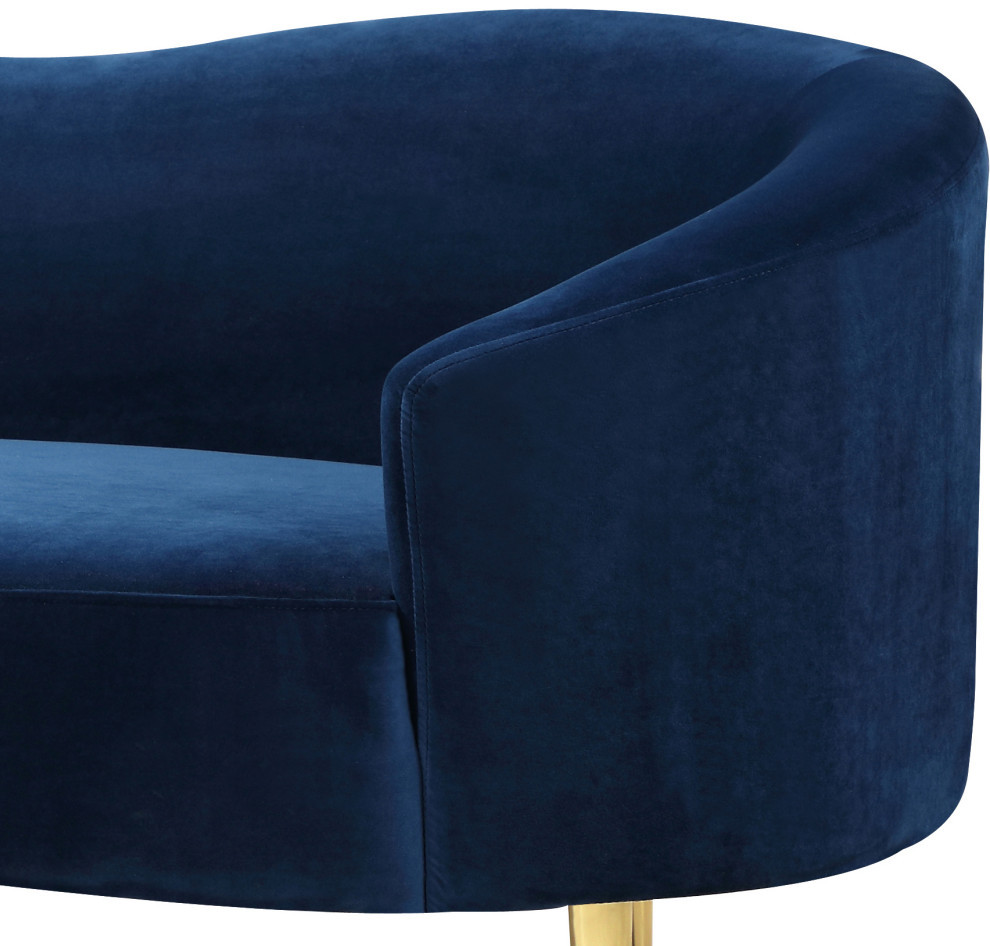 Ritz Camel Velvet Chair   Midcentury   Sofas   by Meridian Furniture  Houzz