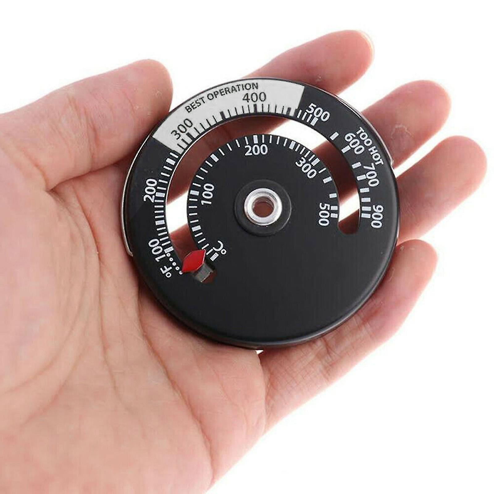 Magnetic Woodstove Pipe Thermometer Fireplace Flue Burner Heat Temperature Gauge