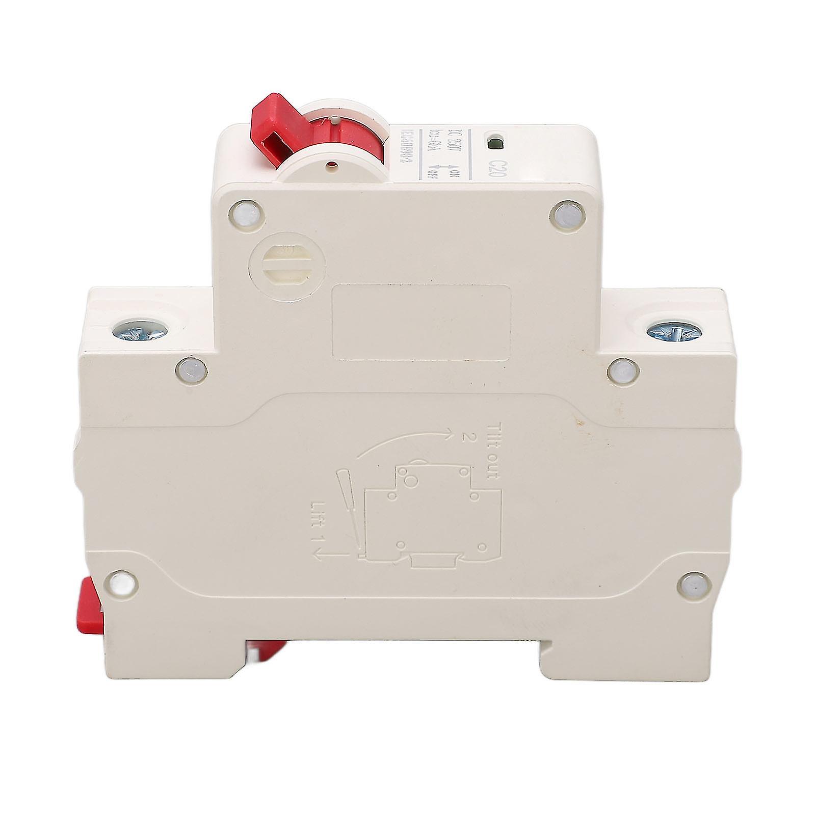 DC Circuit Breaker 6000A Breaking Capacity Rail Installation PV Circuit Breaker for Solar PV System 250V 20A 1P