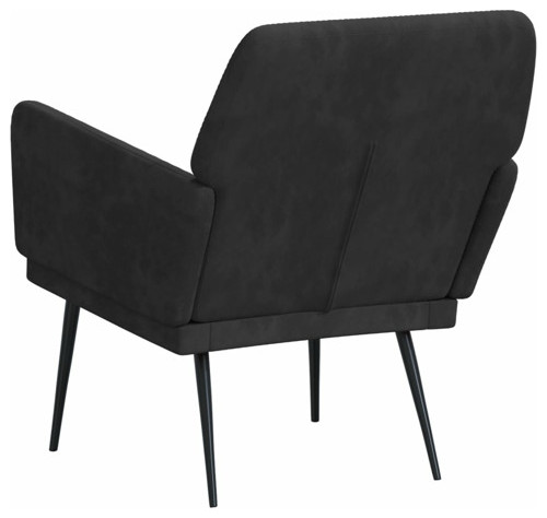 vidaXL Accent Chair Modern Single Sofa Side Chair for Living Room Black Velvet   Midcentury   Armchairs And Accent Chairs   by vidaXL LLC  Houzz