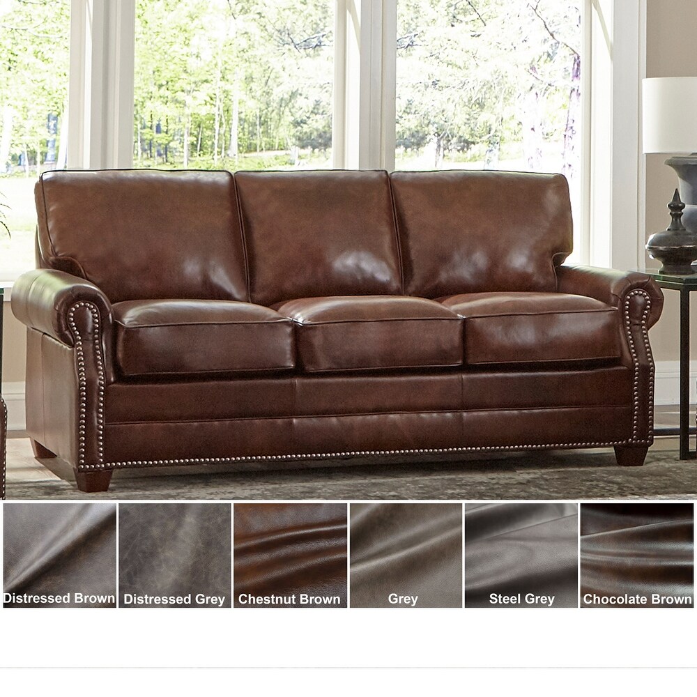 Made in USA Revo Top Grain Leather Sofa