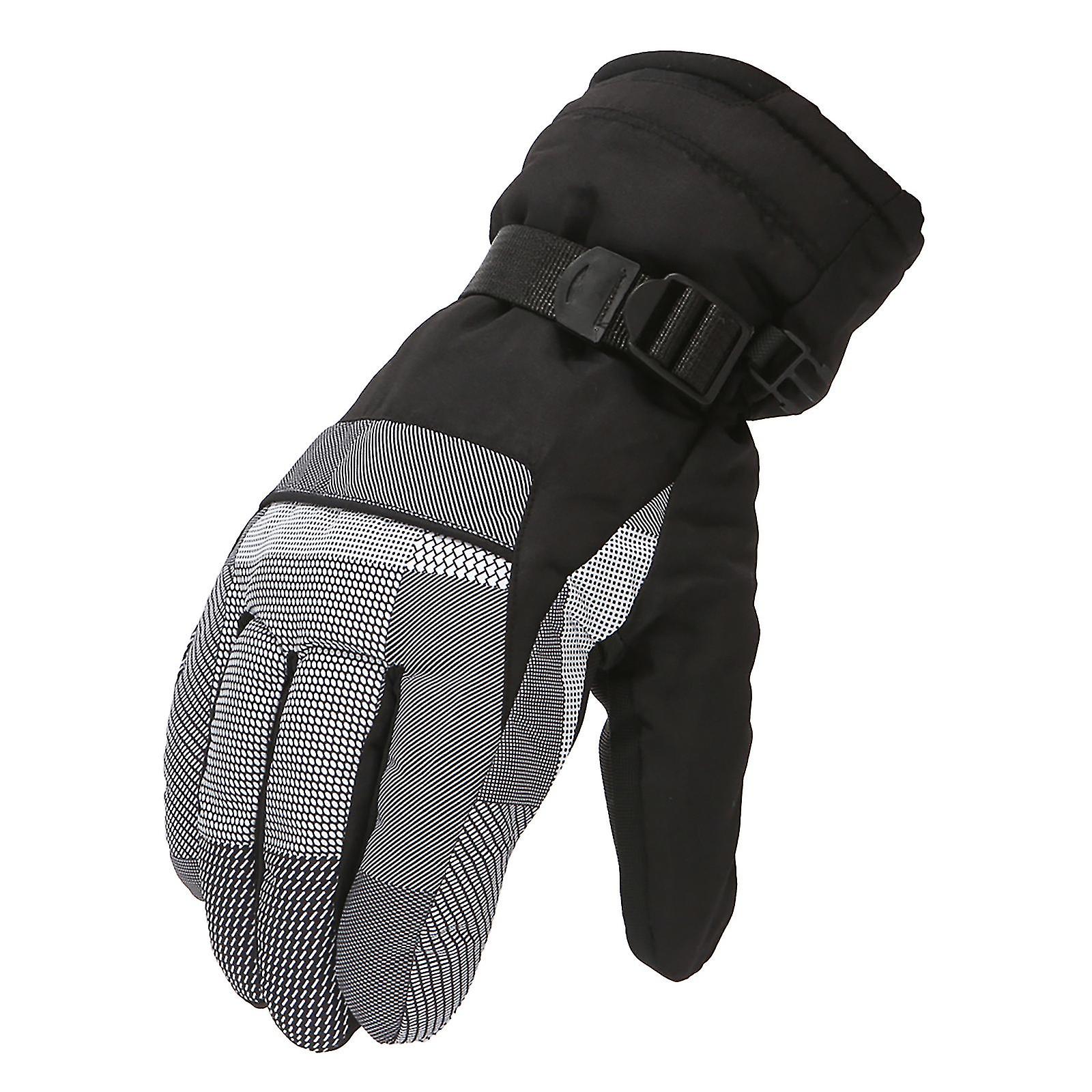 Winter Riding Motorcycle Floral Stitching Non-slip Warm And Cold Ski Gloves