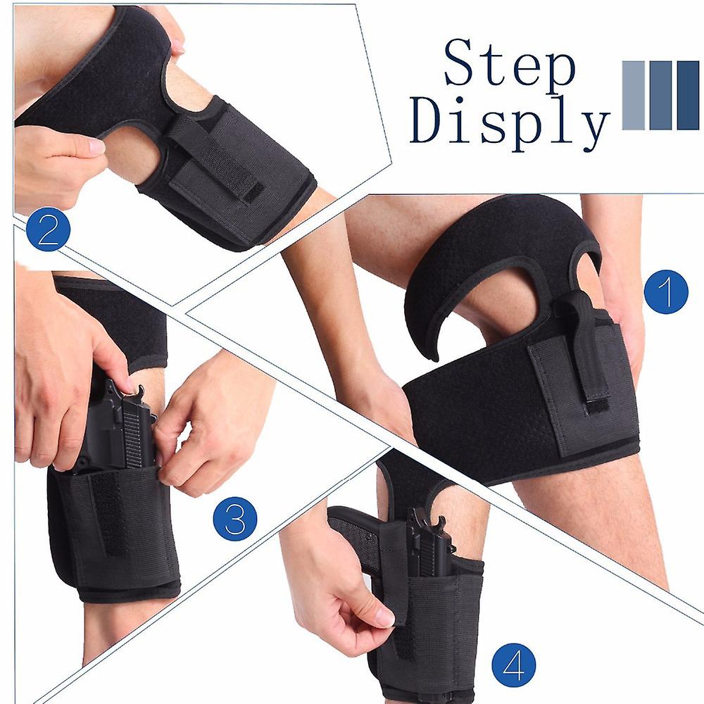 Concealed Pistol Gun Ankle Holster Universal Leg Pistol Gun Holster Leg Pocket Revolvers Handgun Pouch With Magazine Pouch