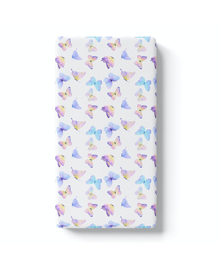 Honey Lemonade Super Soft Fitted Crib Sheet - Butterfly