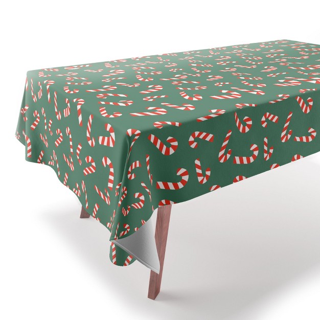 Lathe amp Quill Candy Canes Green Tablecloth Society6