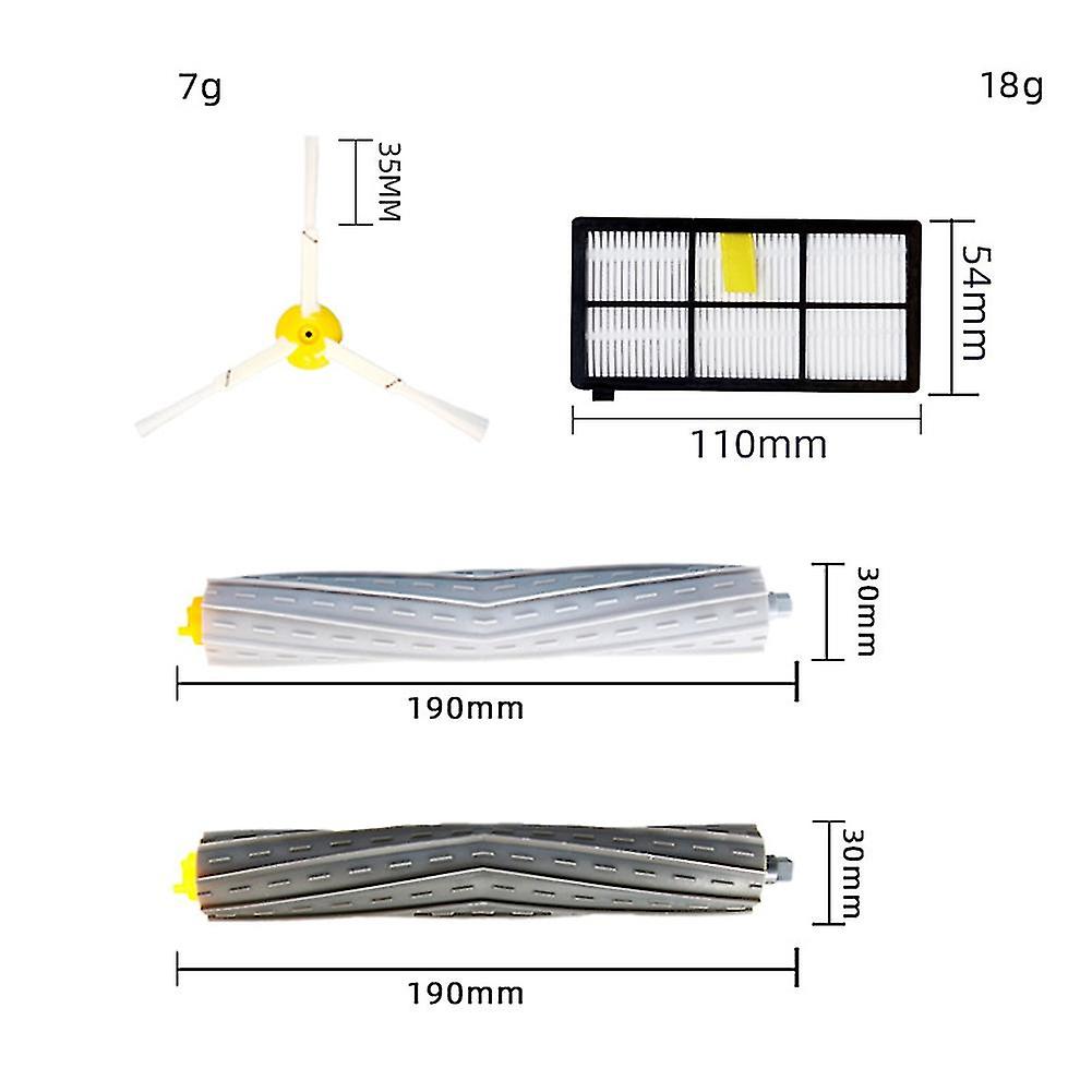 For 800 900 805 860 890 870 871 880 960 980 981 985 Wheel Tires Side Main Roller Brush Filter