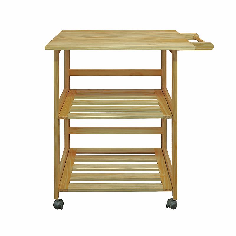 Casual Home Natural Finish Trek Folding Kitchen Cart