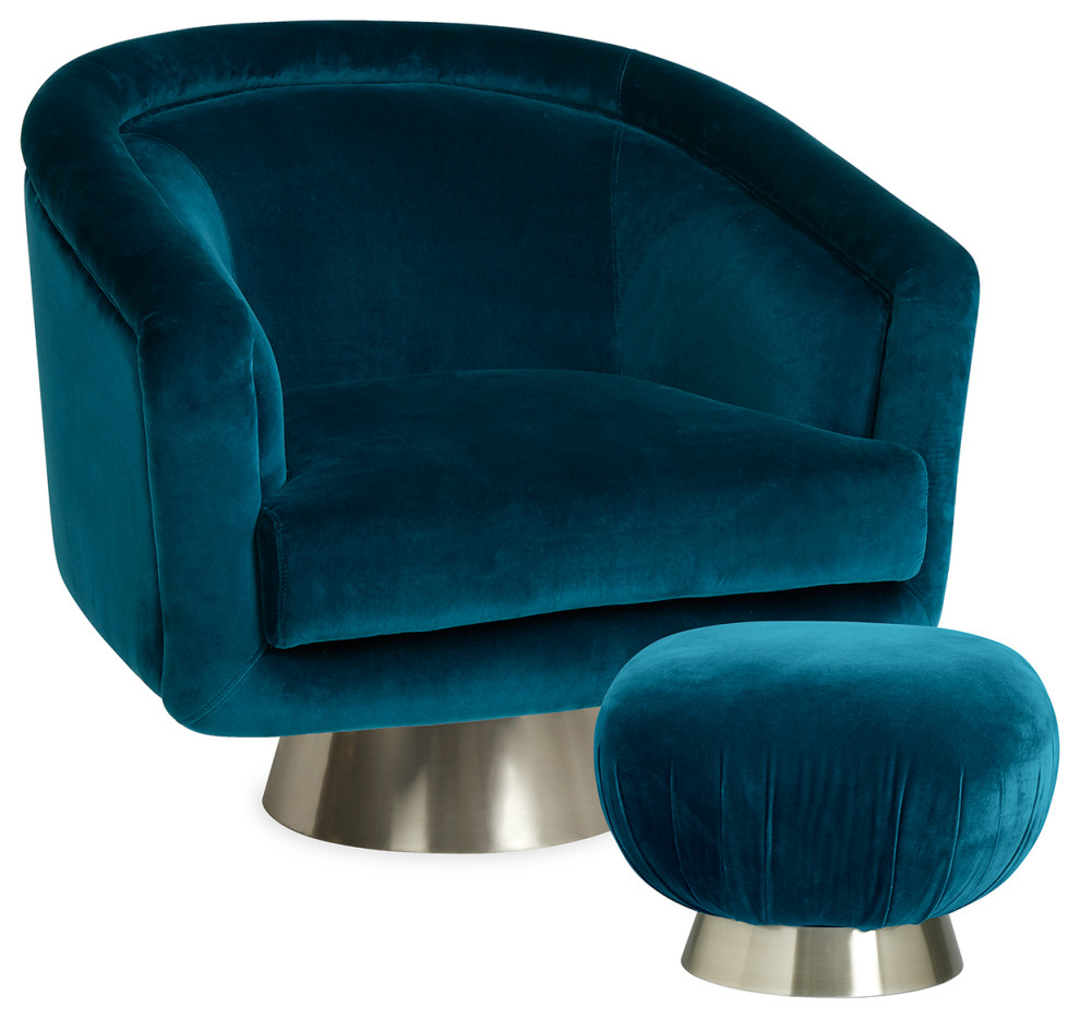 Bacharach Swivel Chair   Contemporary   Armchairs And Accent Chairs   by Jonathan Adler  Houzz