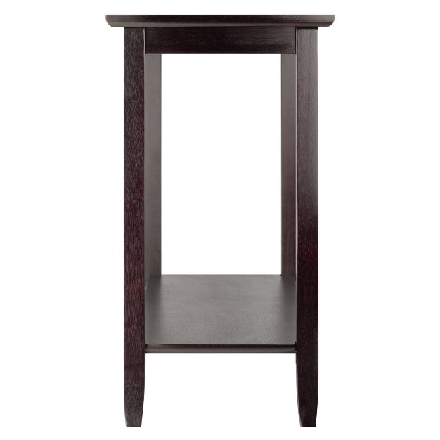 Genoa Console Table Glass Top Espresso Winsome