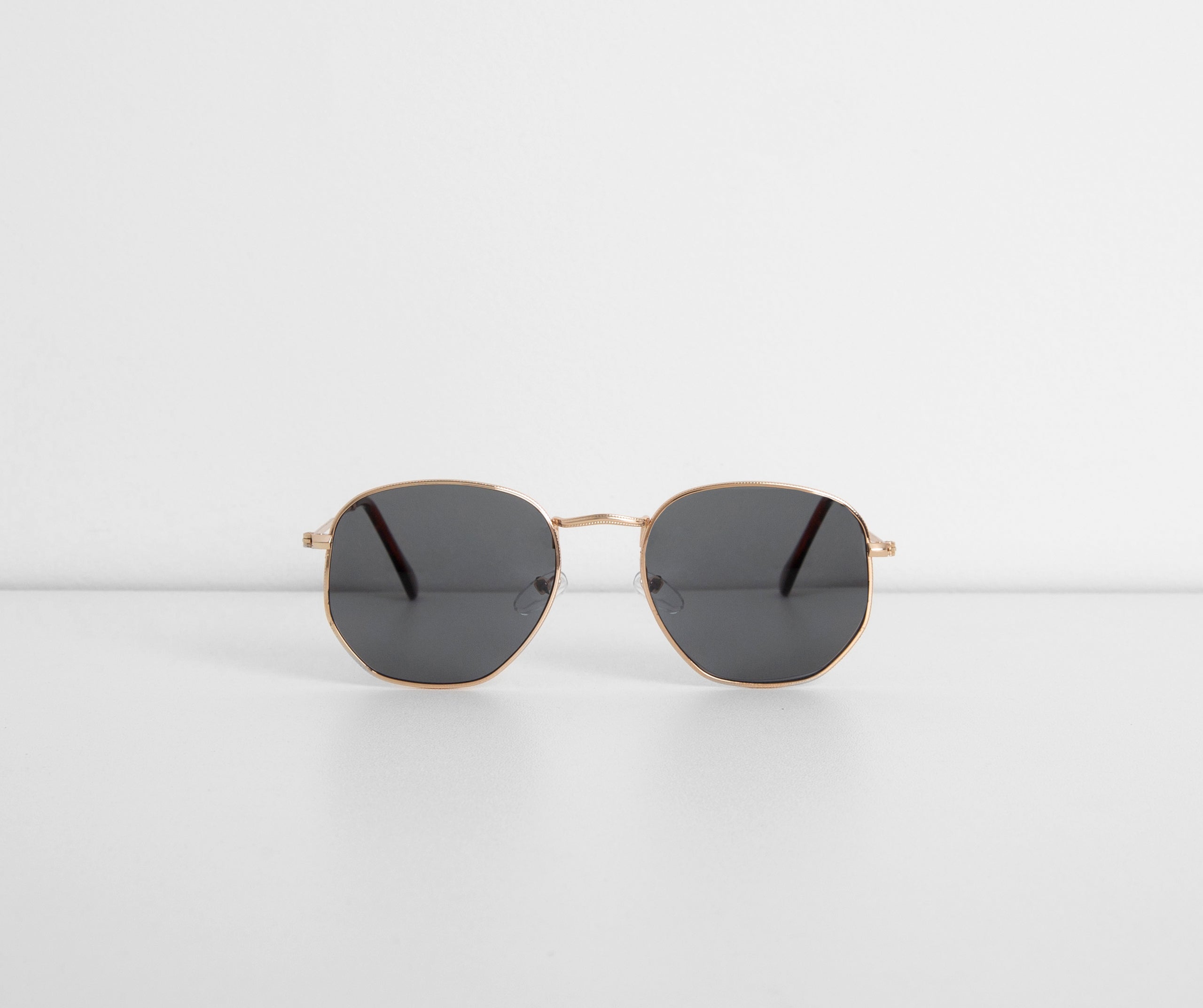 Back At It Hexagon Round Sunglasses