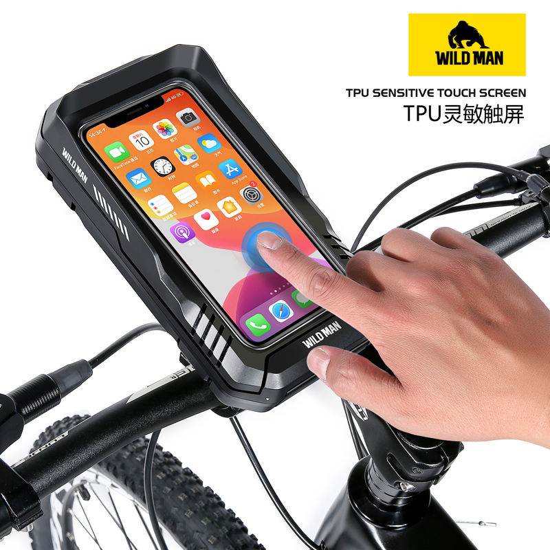 Wild Man Plastic Holder Mobile Phone MTB Bike Bag Hot Sales China FK2 Waterproof Hard Shell Handle bar Bicycle Box Bag