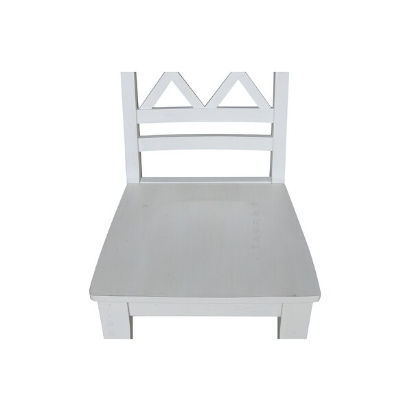 Double X-Back Chair， Set of Two