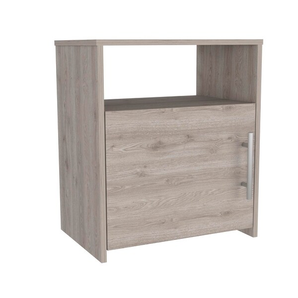 Modern Nightstand with 1 Open Shelf and 1 Door - - 37387782