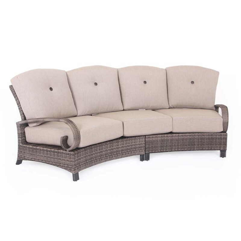 Barcalounger Outdoor Living Captiva Isle Wicker and Aluminum 105 inch 3 Seater Sofa in Sunbrella Fabric