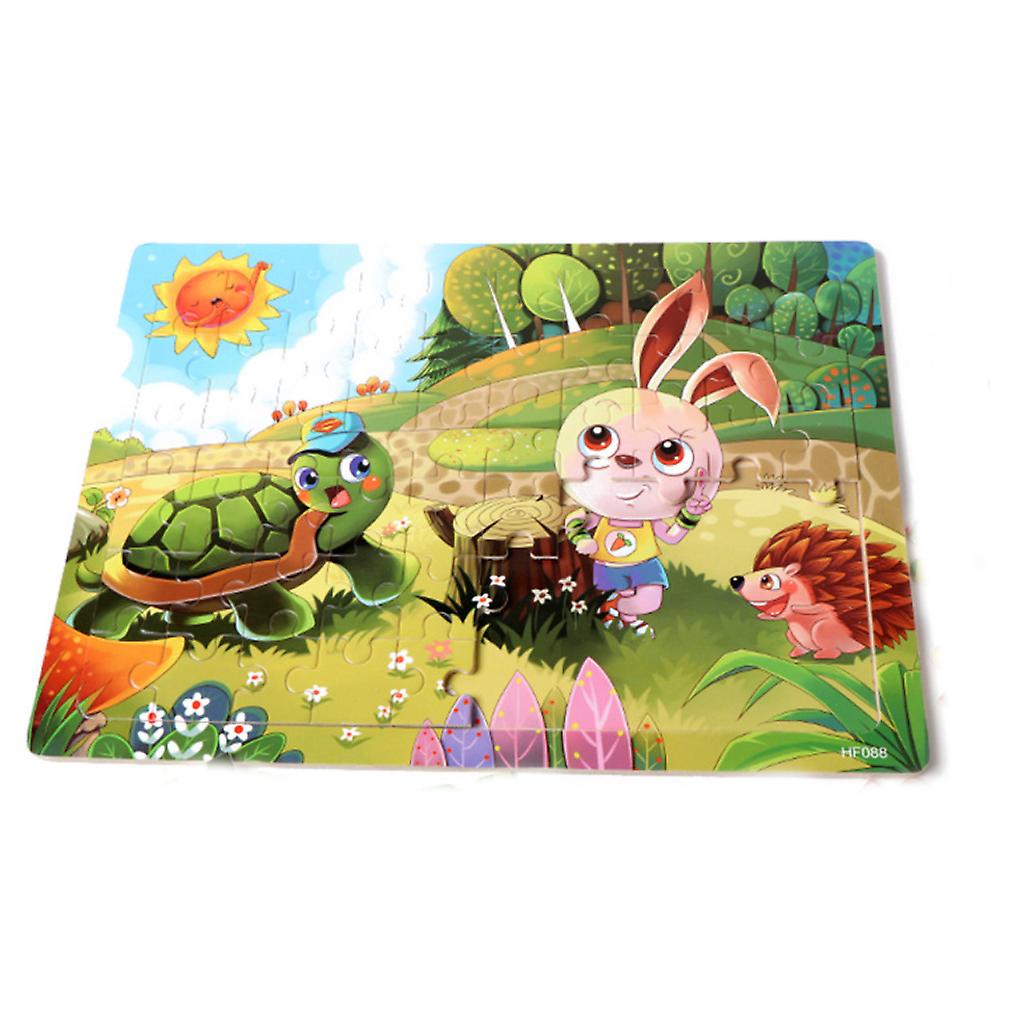 60 Piece Jigsaw Puzzle Game The Tortoise And The Hare For Kids