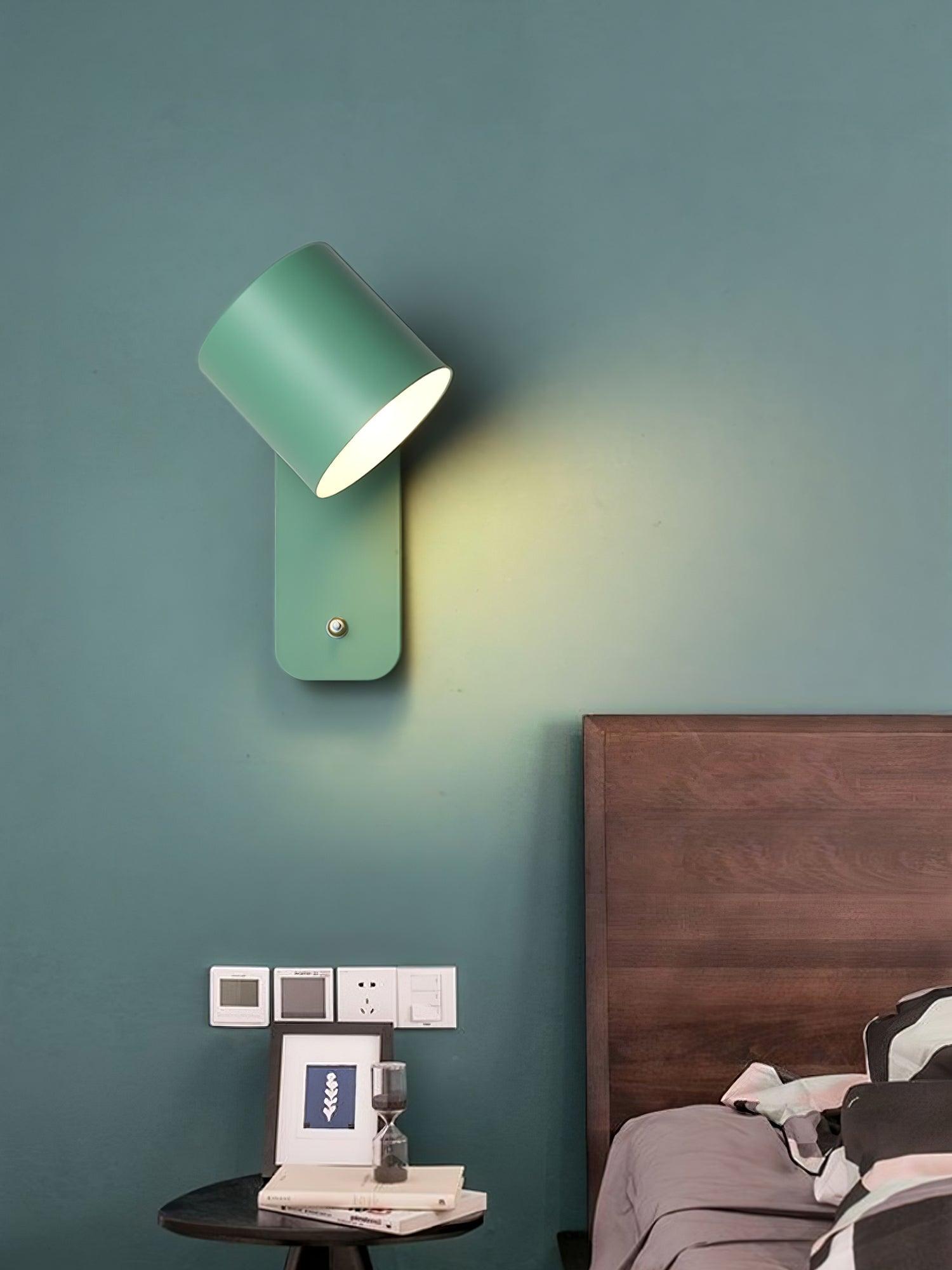 Rotatable Cylinder Plug-in Wall Lamp