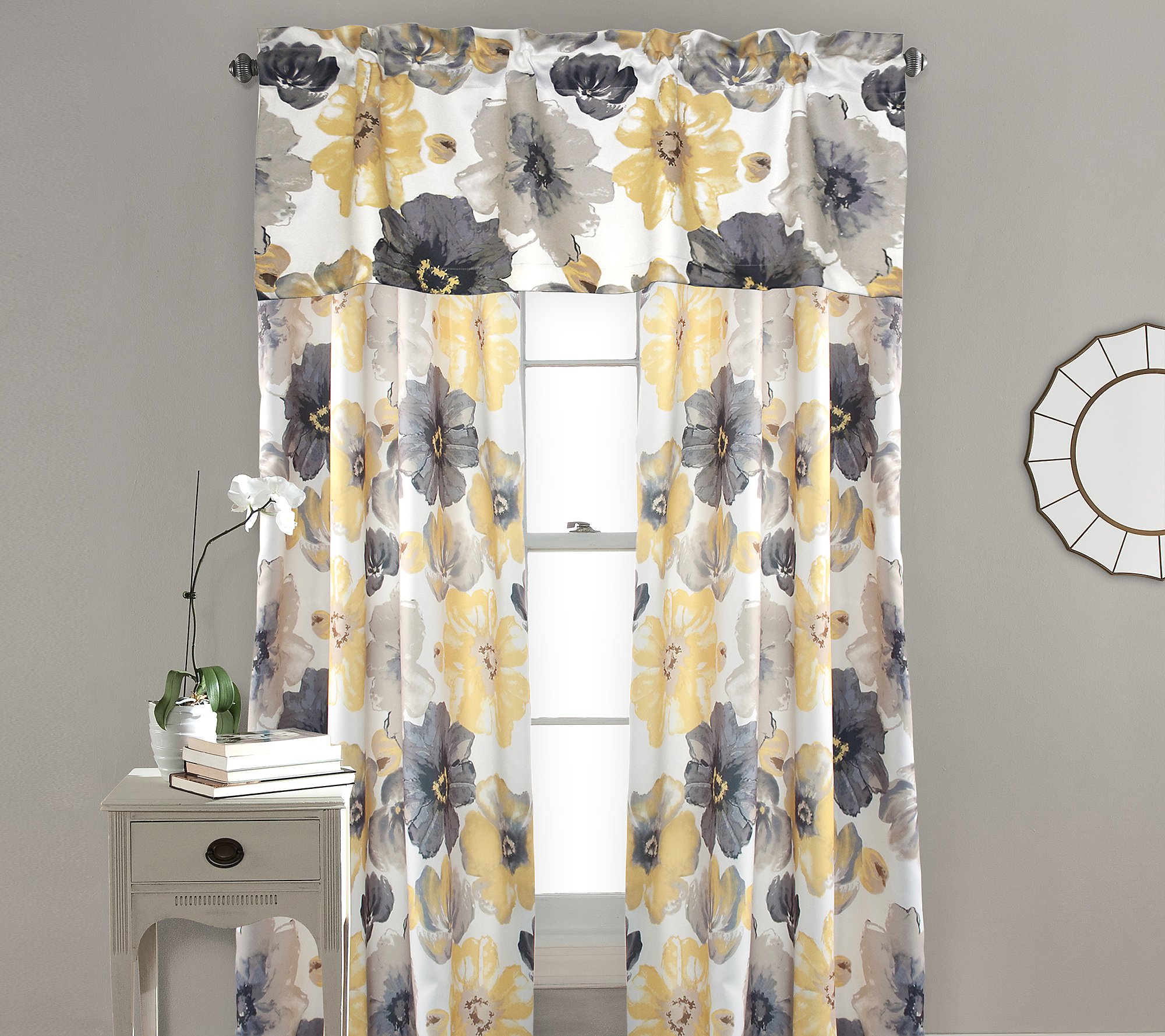 Leah Single Room-Darkening Valance by Lush Decor