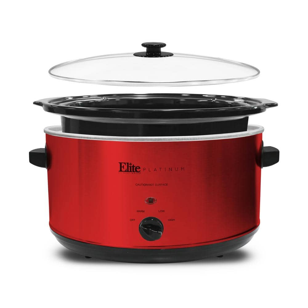 Elite Platinum Platinum 8.5 Qt. Red Slow Cooker MST-900RXT