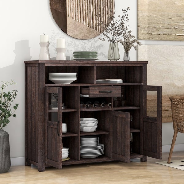 Sideboard Buffet Cabinet with Wine Rack and Drawer