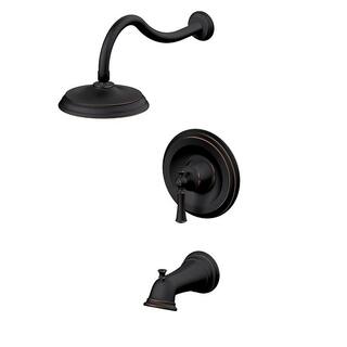 Tosca Single-Handle 1 Spray pressure balance Tub and Shower Faucet in Oil Rubbed Bronze Valve Included. H09TS-012-ORB