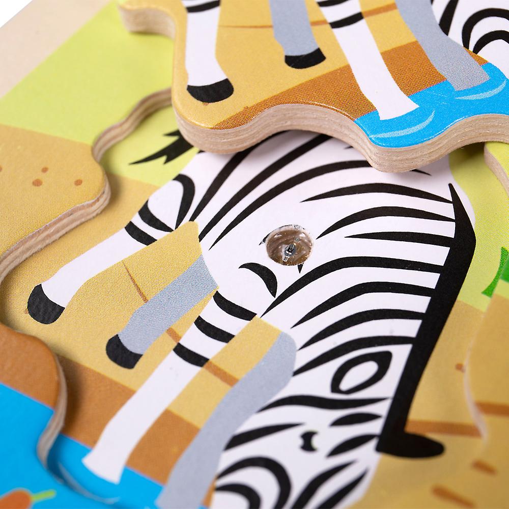 Bigjigs Toys Safari Sound Puzzle | Wooden Toys | Sensory Toys