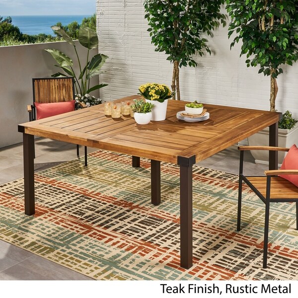 Lankershim Outdoor Acacia Wood Dining Table by Christopher Knight Home