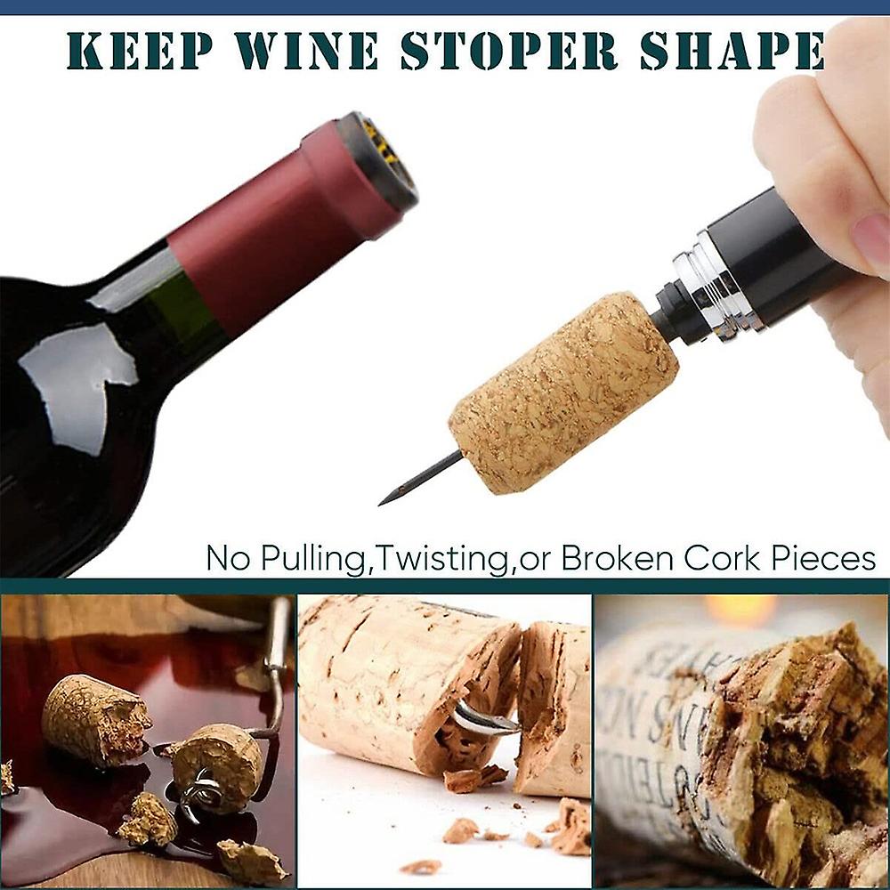 Safety Air Pump Wine Bottle Opener With Foil Cutter Wine Corkscrew Stainless Steel Pin Wine Air Pressure Corkscrew Cork Remover