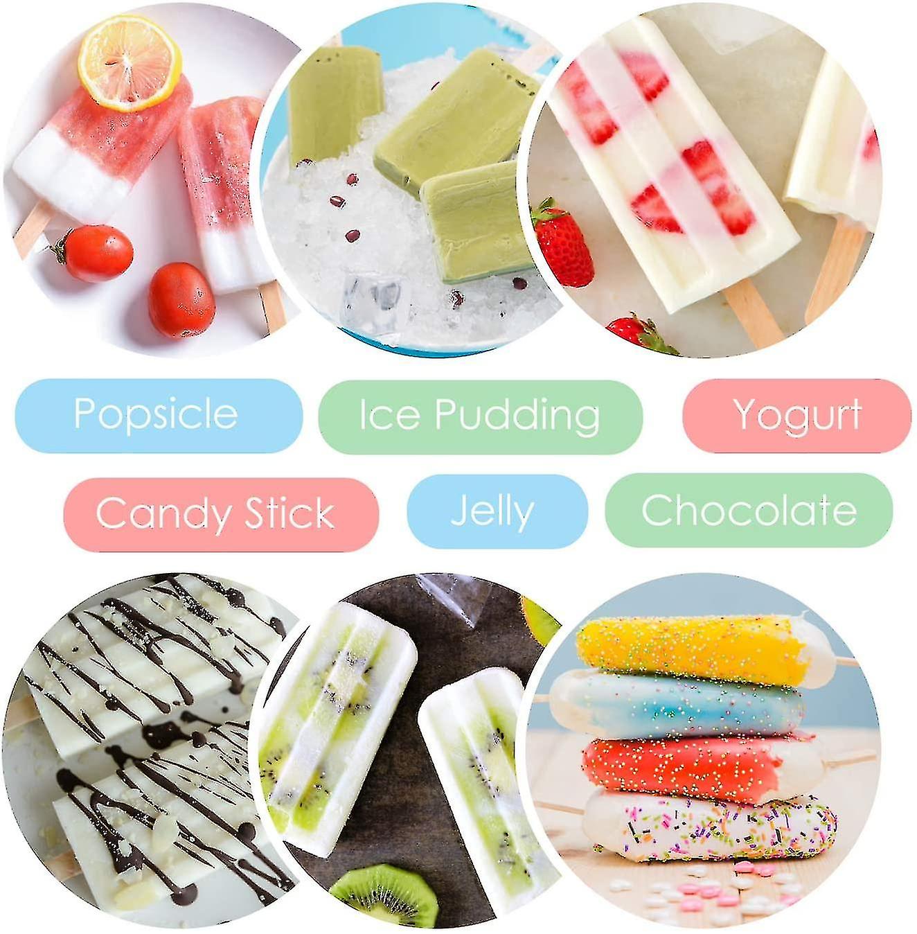 Ice Cream Mold [10 Cavities]， Food Grade Silicone Ice Tray， Bpa Free， Diy Ice Cream Box For Ice Cream， Sorbet， Popsicle Kitchen Accessories