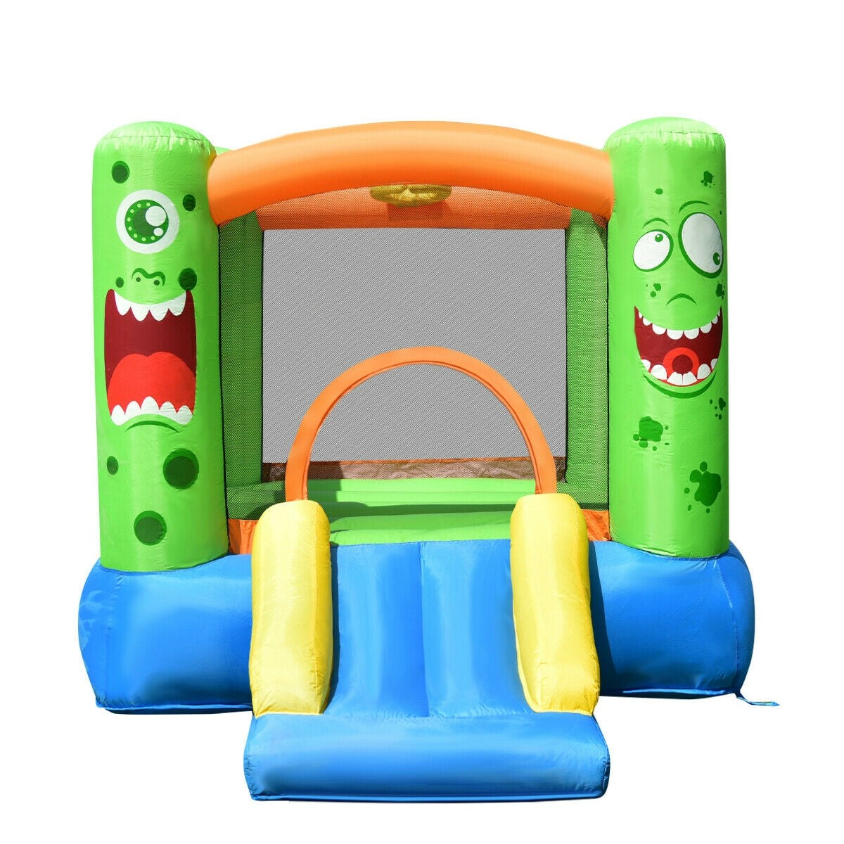 Inflatable Bounce House, Castle Jump and Slide Bouncer with Oxford Mesh Wall