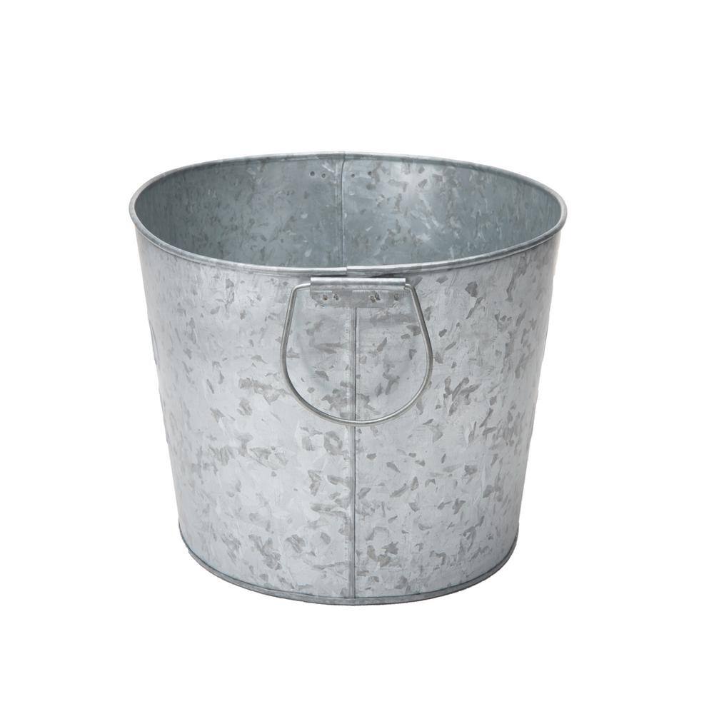 Mind Reader Small Galvanized Steel Beverage Tub with Handles in Silver ITUBSM-SIL