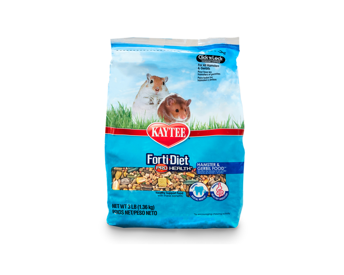 Kaytee Forti-Diet Pro Health Hamster  Gerbil Food， 3 lb. Bag - 100037154