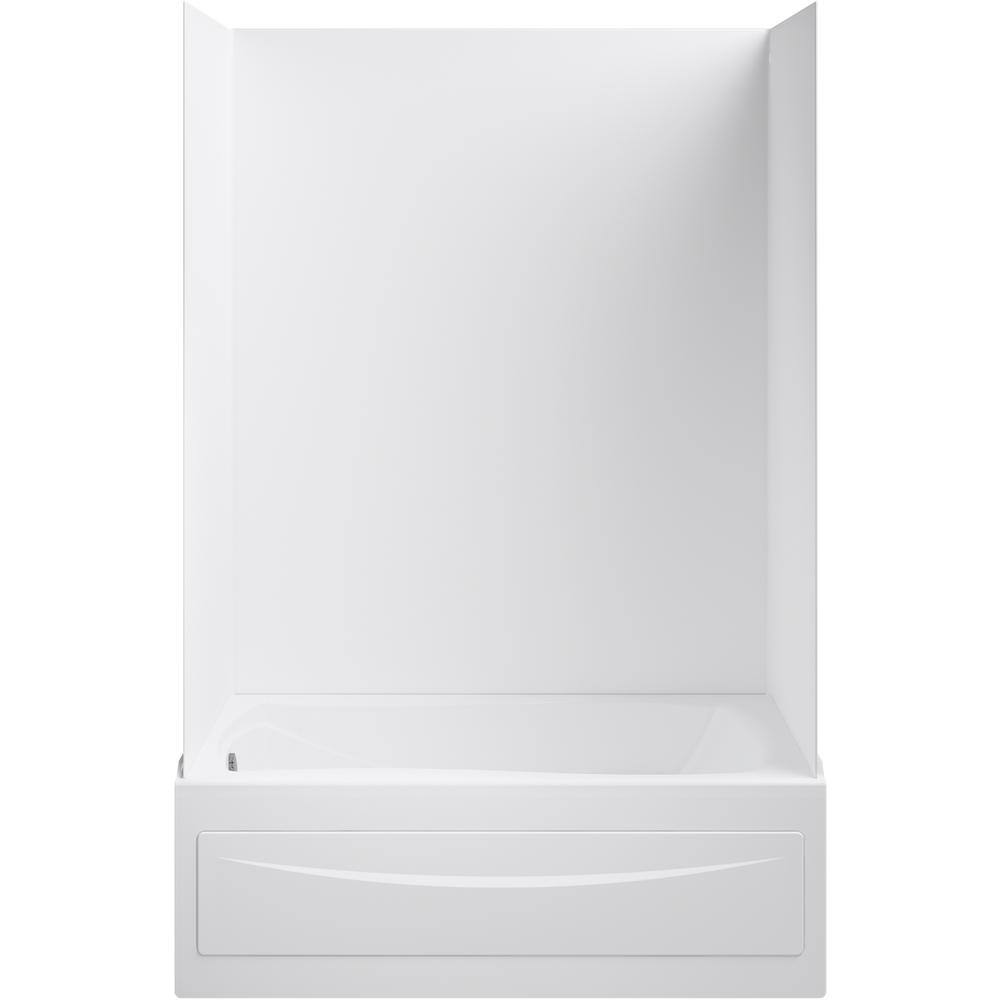 KOHLER Mariposa 60 in. x 36 in. Soaking Bathtub with Left-Hand Drain in White Integral Flange K-1242-LA-0