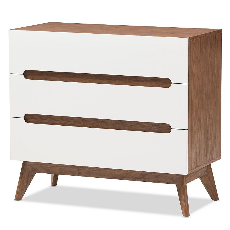 Baxton Studio Calypso Mid-Century 3-Drawer Dresser