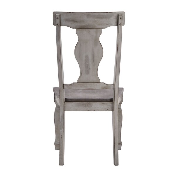 Eleanor Grey Two-Tone Square Turned Leg Wood Dining Chairs (Set of 2) by iNSPIRE Q Classic