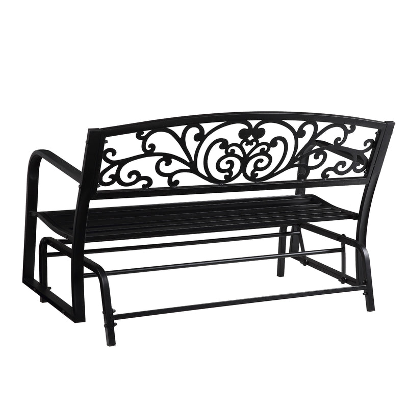 BENCH GLIDER STEEL BLK